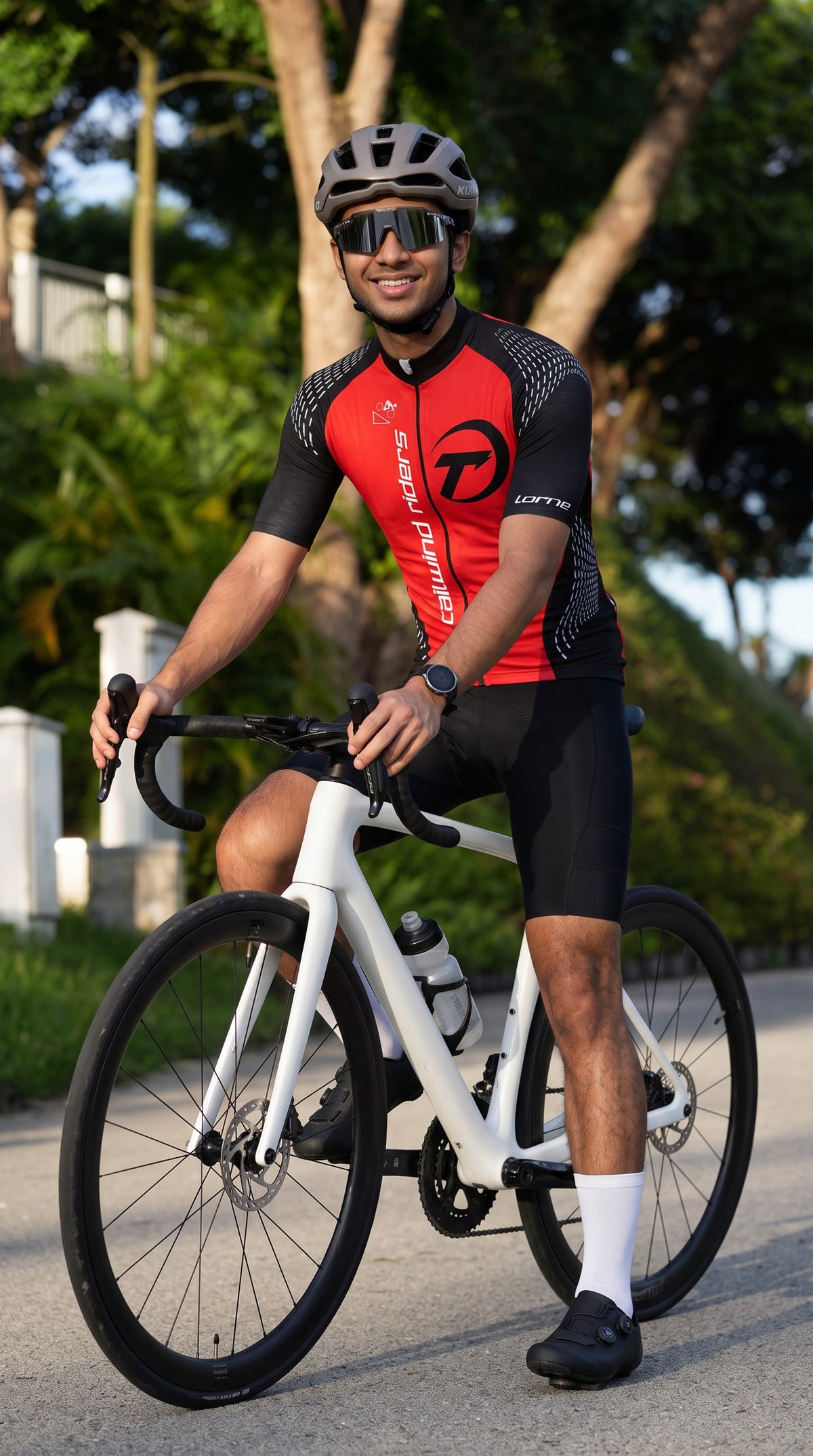 Tailwind Riders Custom Jersey worn by a cyclist