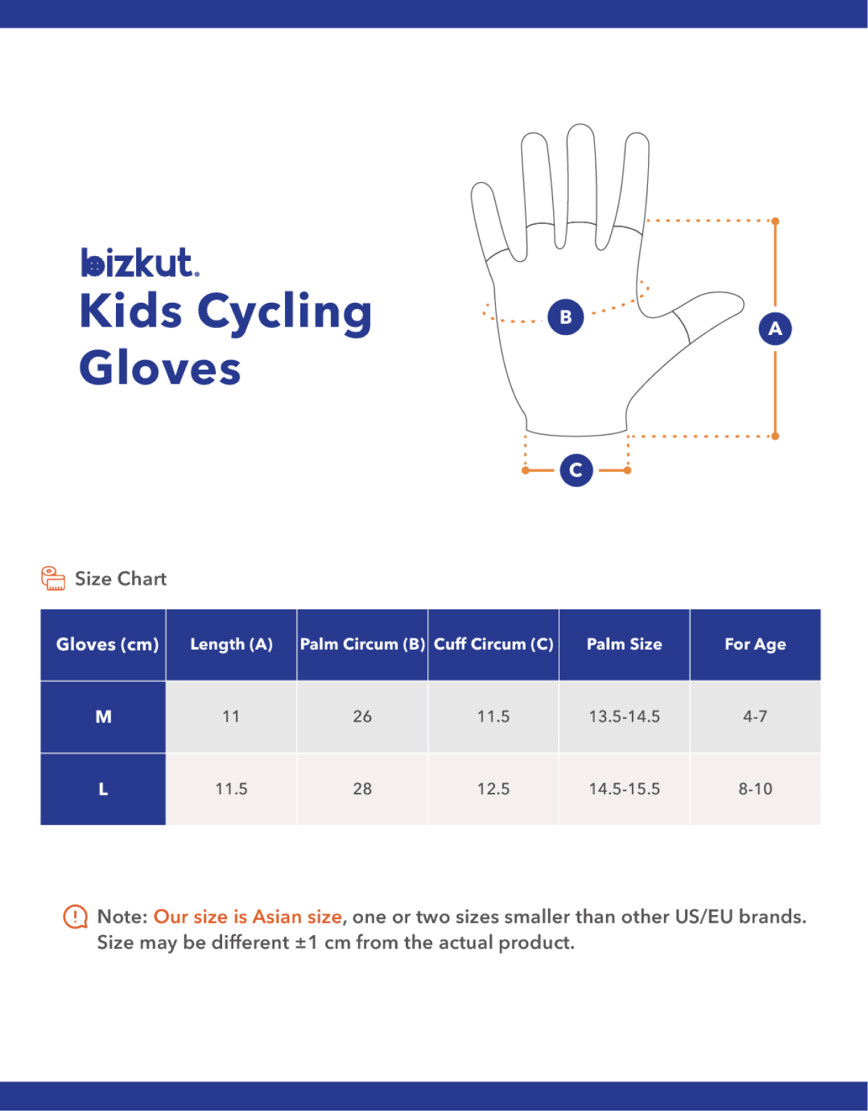 Kids Cycling Gloves - Bizkut